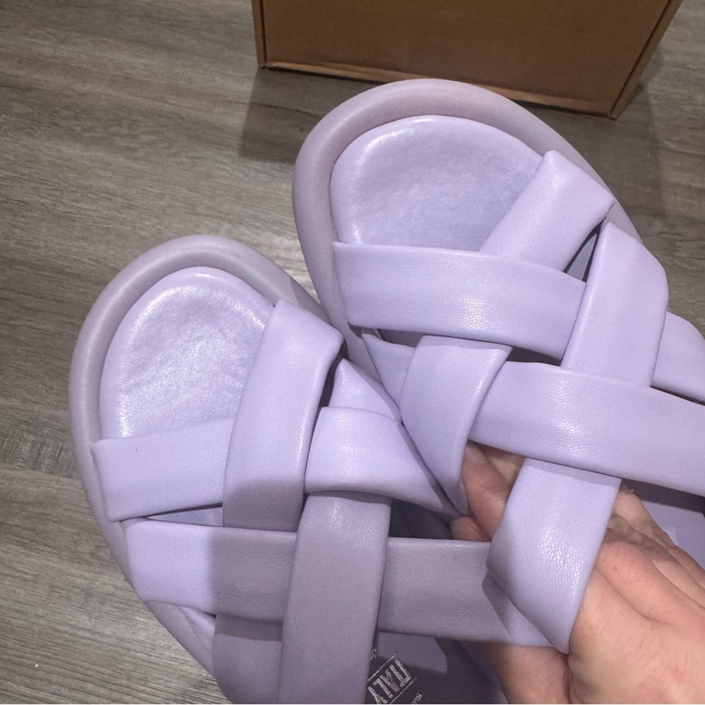 Seychelles Punchline Strappy Slingback Leather Sandals in Purple - Picture 6 of 9
